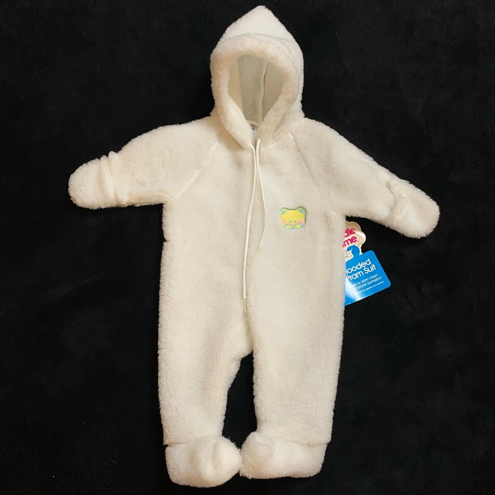 Baby’s Cuddle time Hooded Pram Suit NWT